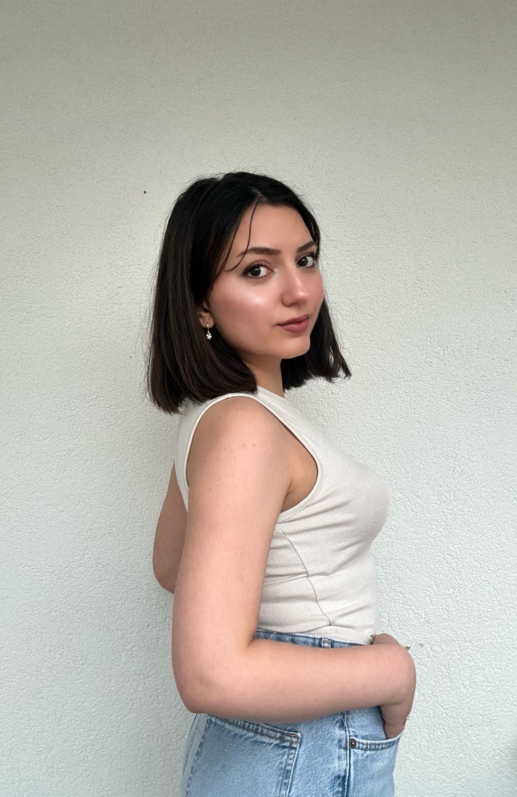 Soft Bej Bisiklet Yaka Sıfır Kol Pamuklu Body